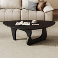 Mid Century Modern Coffee Table - Walnut Wooden Coffee Table for Living Room,Center Table Suitable for Bedroom Living Room Reception Office Tables (Walnut, Small 34.5 * 23.5 * 16in)