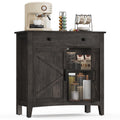 VASAGLE LIRY Collection - Buffet Cabinet, Coffee Bar Cabinet with 2 Drawers, Adjustable Shelves, Sideboard Storage with Cable Holes, Drawer Dividers, Rustic White and Honey Brown UBBK381W01